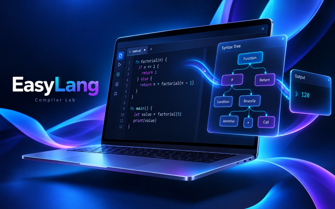 EasyLang Compiler Lab concept cover