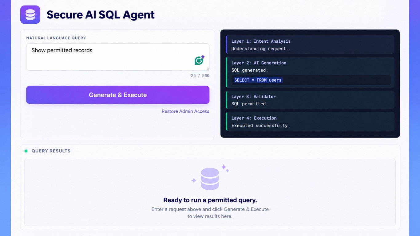 SASA · AI SQL Agent application preview
